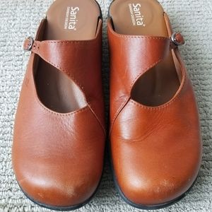 Danish leather clogs